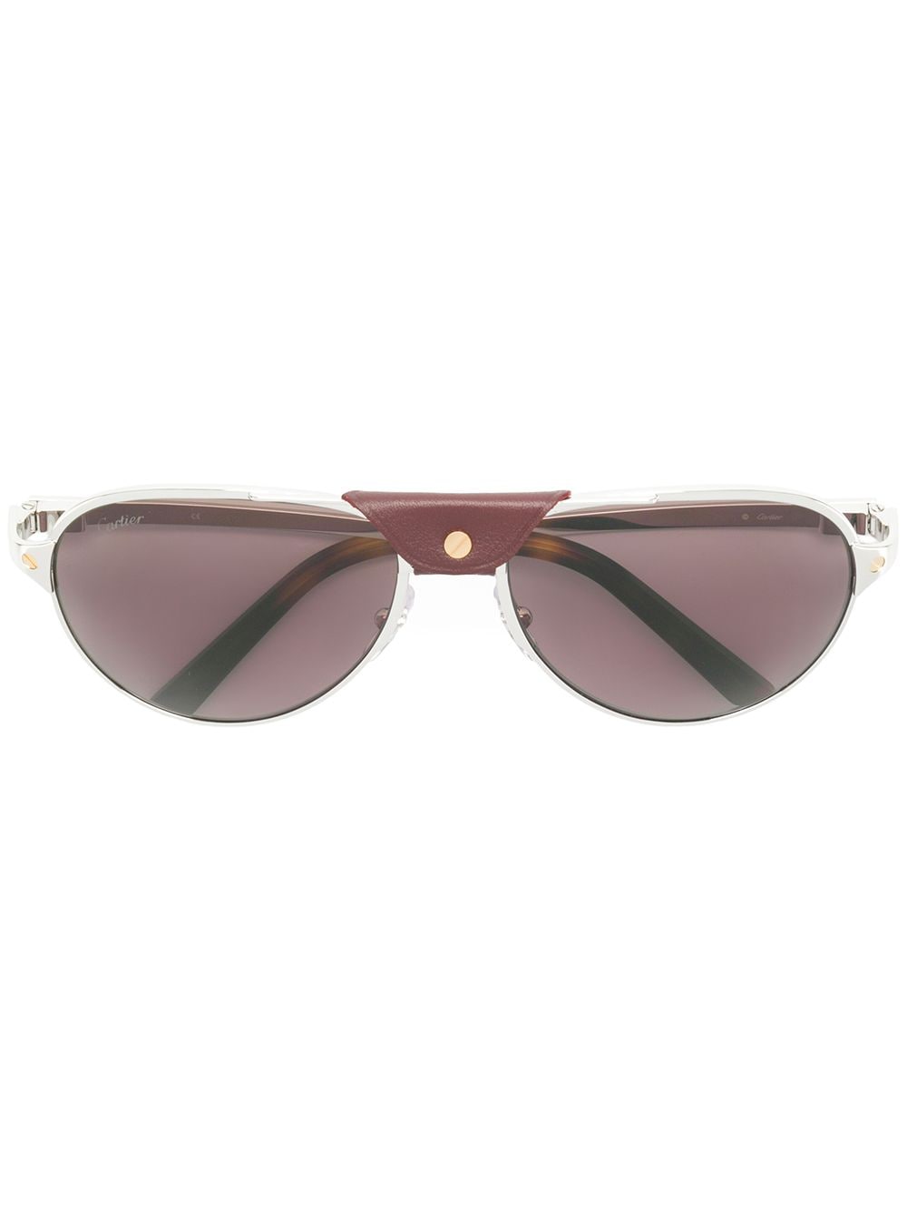 Cartier Eyewear Santos de Cartier zonnebril met piloten montuur - Metallic