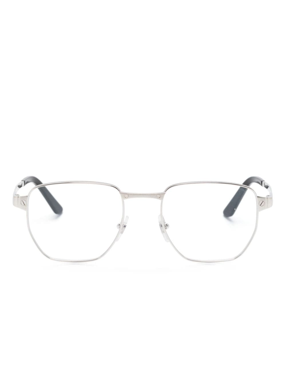 Cartier Eyewear Santos de Cartier zonnebril met vierkant montuur - Zilver