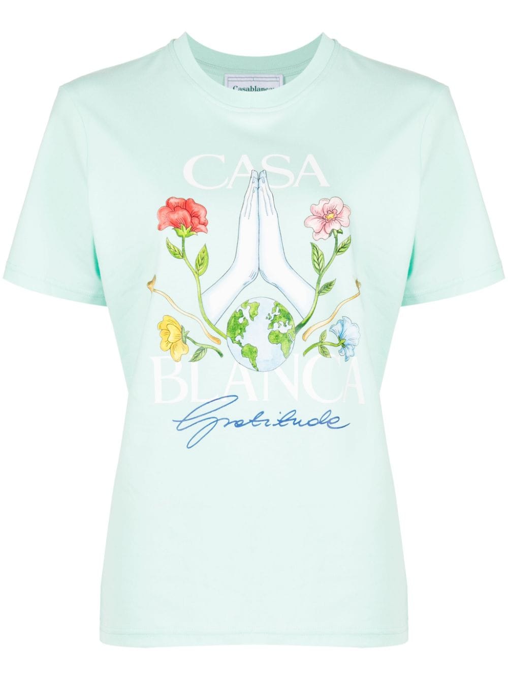 Casablanca T-shirt met print - Groen