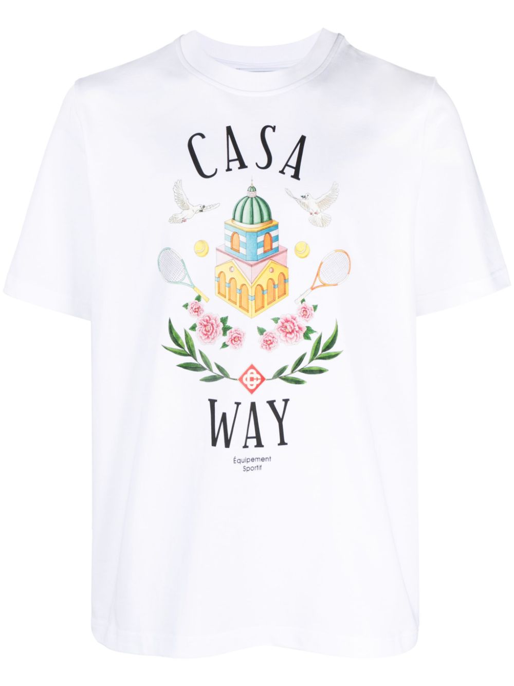 Casablanca T-shirt met print - Wit