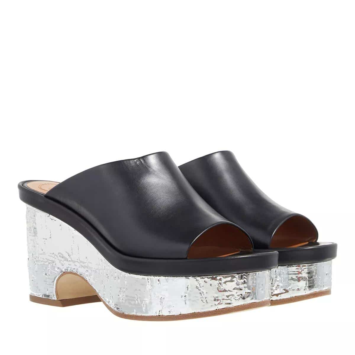 Chloé Slippers - Oli Platform Mule in zwart