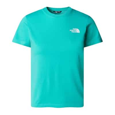 Contrast Logo T-shirt voor Kinderen The North Face , Blue , Heren