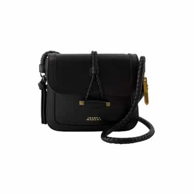 Crossbody Tas van Glad Kalfsleer Isabel Marant , Black , Dames