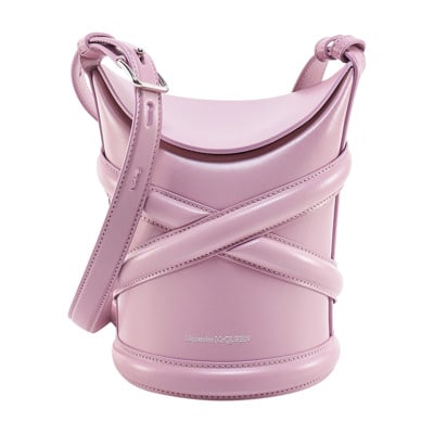 Curve Leren Bucket Tas Alexander McQueen , Pink , Dames