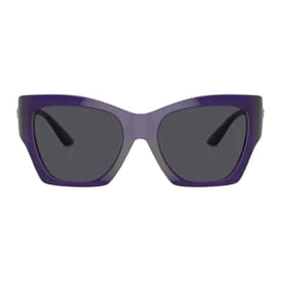 Dames Paarse Transparante Zonnebril Versace , Purple , Dames