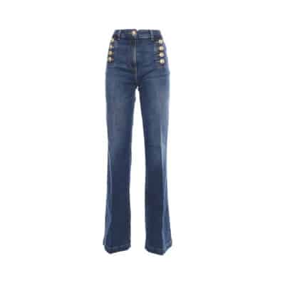 Dameskleding Jeans Denim Aw23 Elisabetta Franchi , Blue , Dames