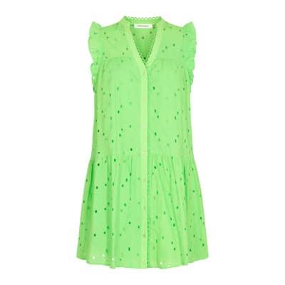 Delicate Ruffle Mouw Jurk Co'Couture , Green , Dames