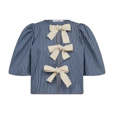 Denim Blue Bow Blouse Co'Couture , Multicolor , Dames