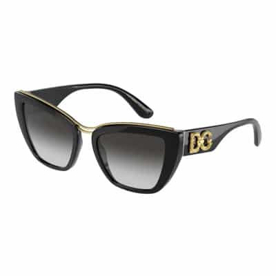 Devotion Zonnebril Zwart/Grijs Verloop Dolce & Gabbana , Black , Dames