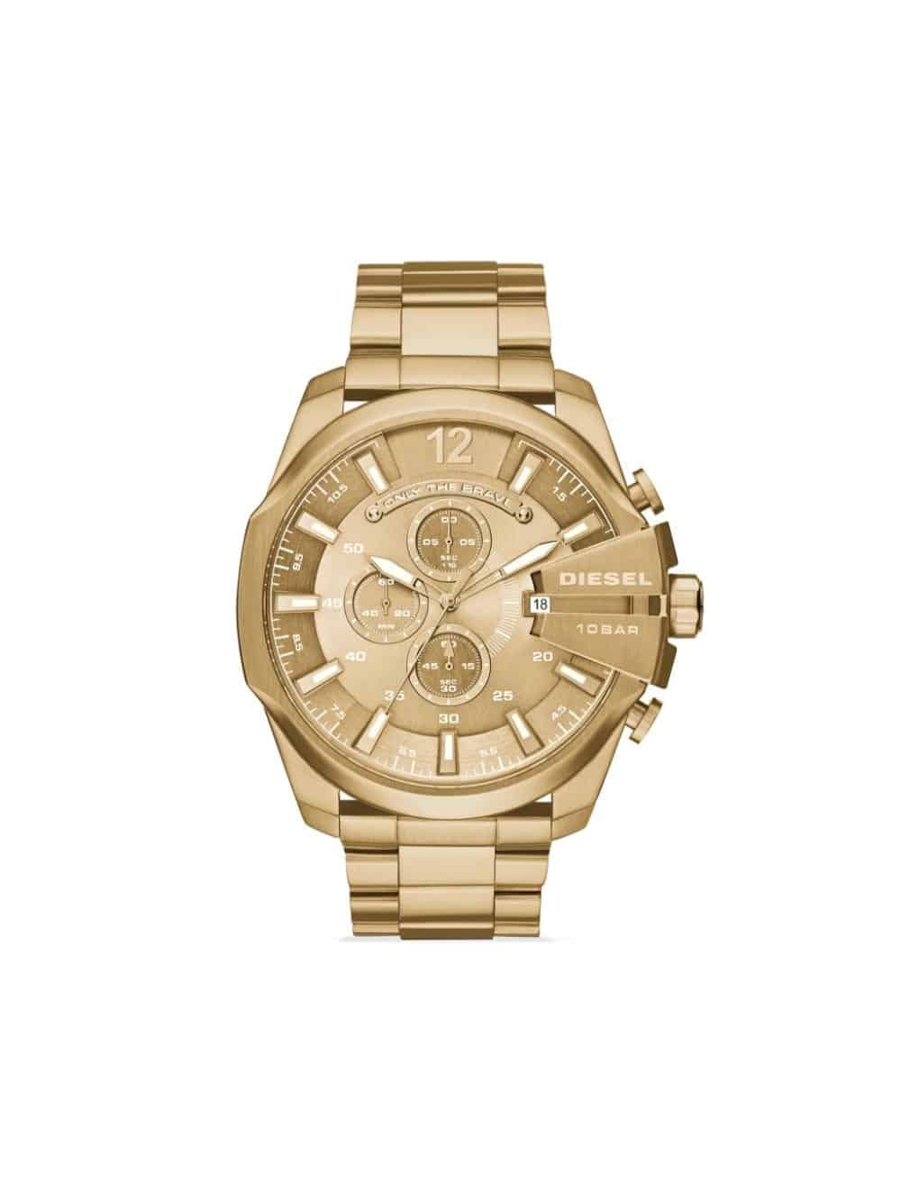 Diesel Dz4360 Mega Chief 51mm horloge - Goud