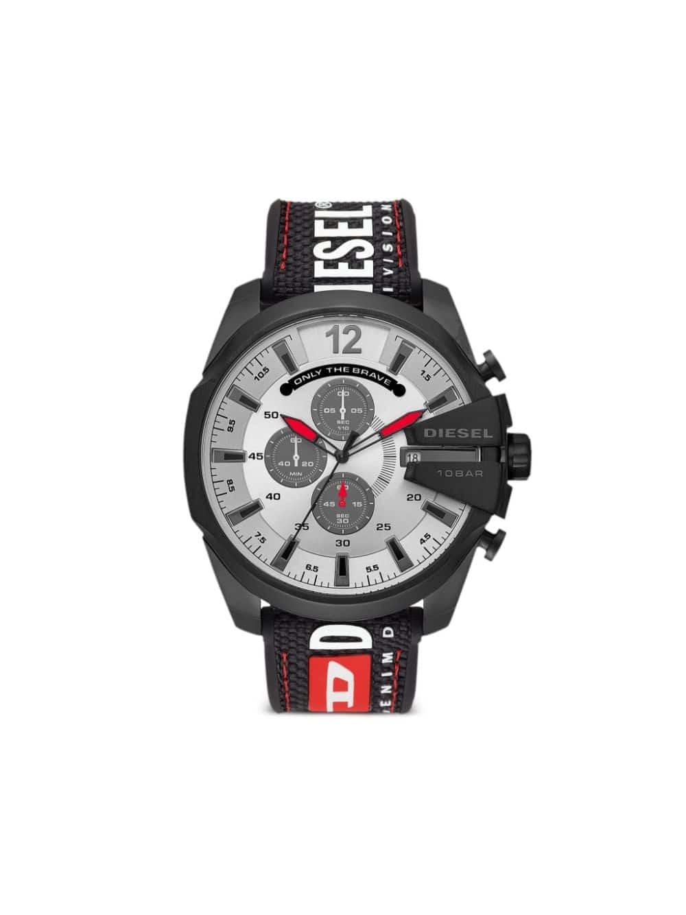 Diesel Dz451 Mega Chief Chronograph 51mm horloge - Zilver