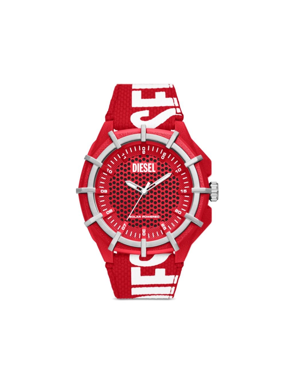 Diesel Dz4621 Framed Solar 51mm horloge - Rood