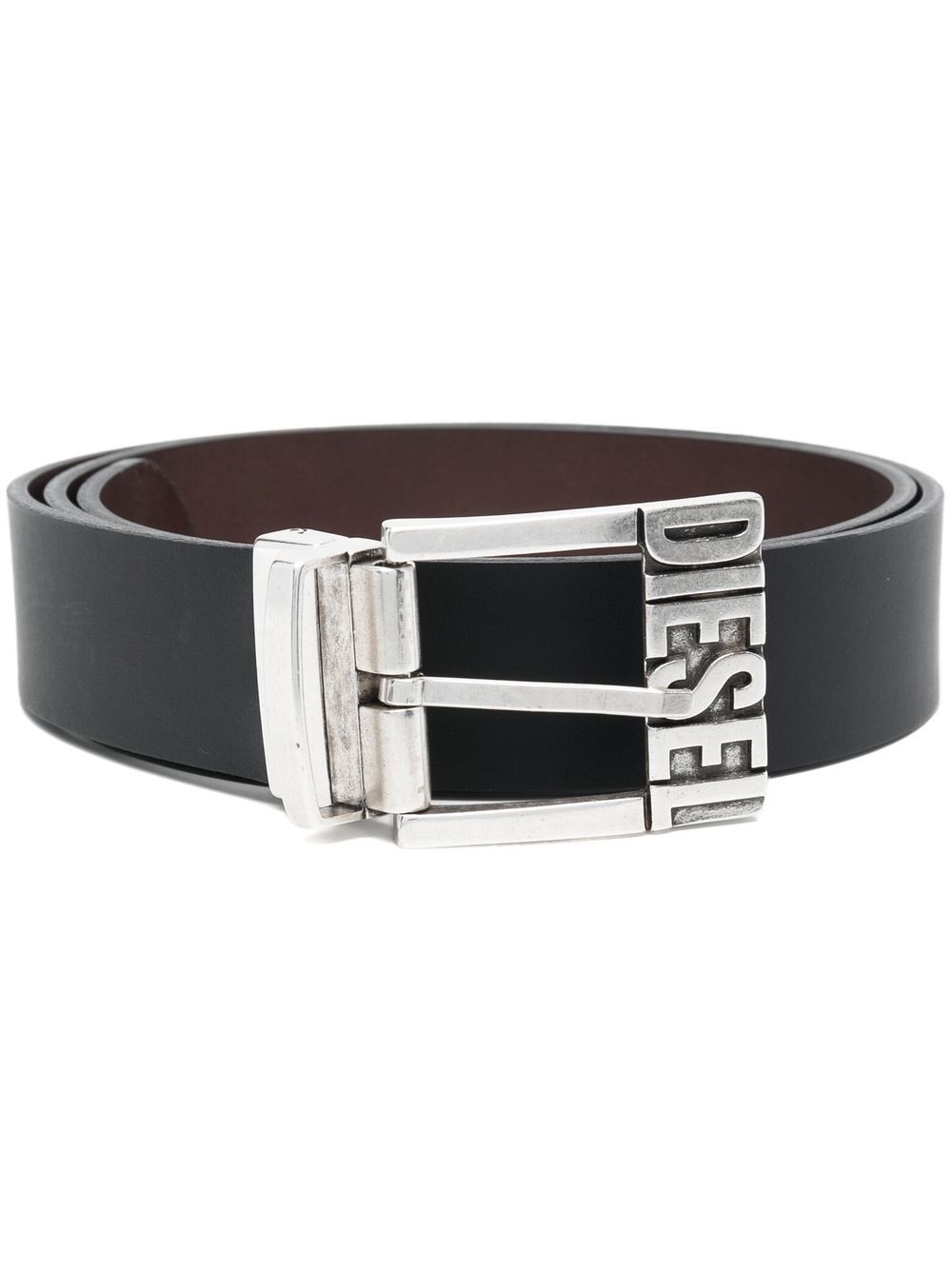 Diesel Leren riem - Zwart