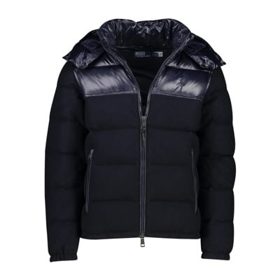 Donkerblauwe Polo Winterjas Ralph Lauren , Blue , Heren