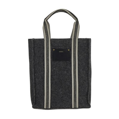 Donkergrijze wollen blend tote tas Isabel Marant , Gray , Dames