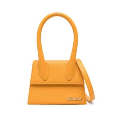 Donkeroranje Geitenleren Tas Jacquemus , Yellow , Dames