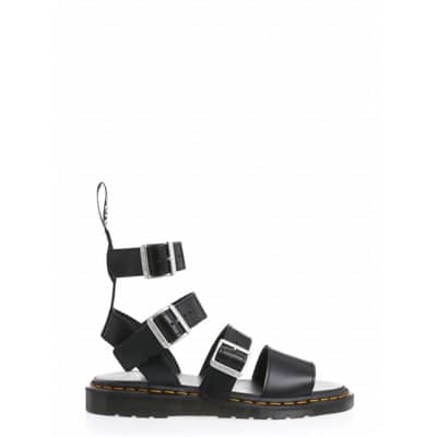 Dr Martens Sandalen met Extra Lange Gespen Rick Owens , Black , Dames