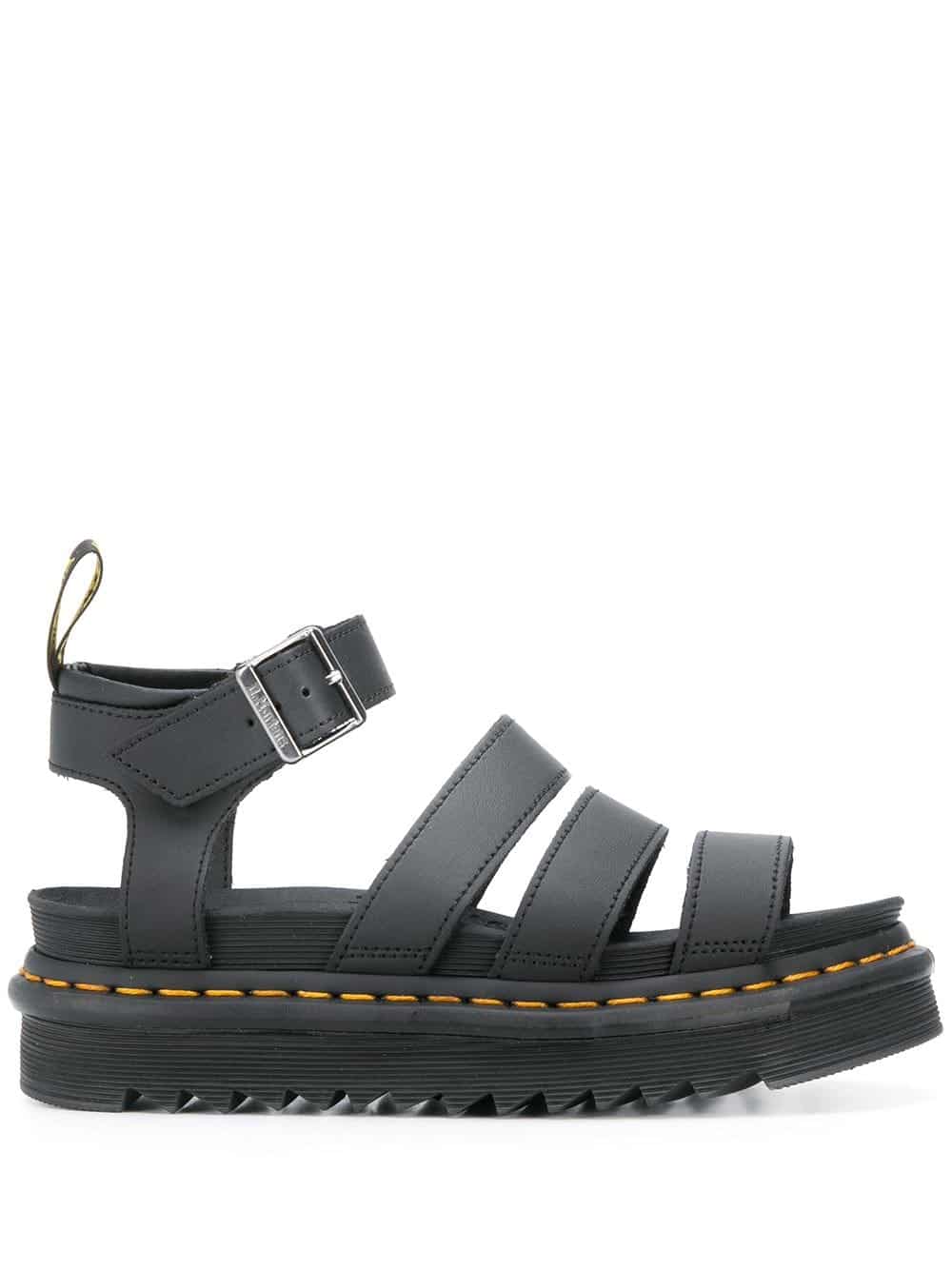 Dr. Martens Blaire sandalen met plateauzool - Zwart