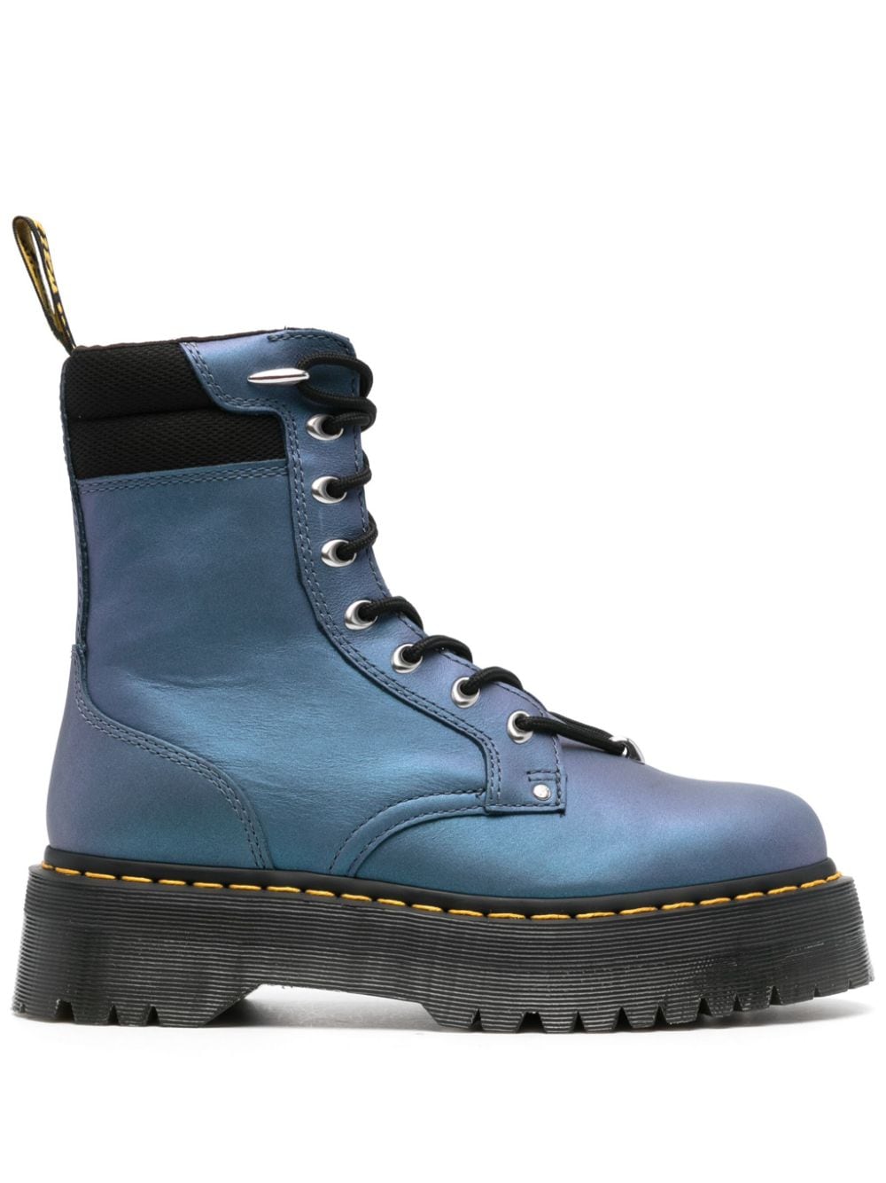 Dr. Martens Jadon II leren laarzen met plateauzool - Blauw