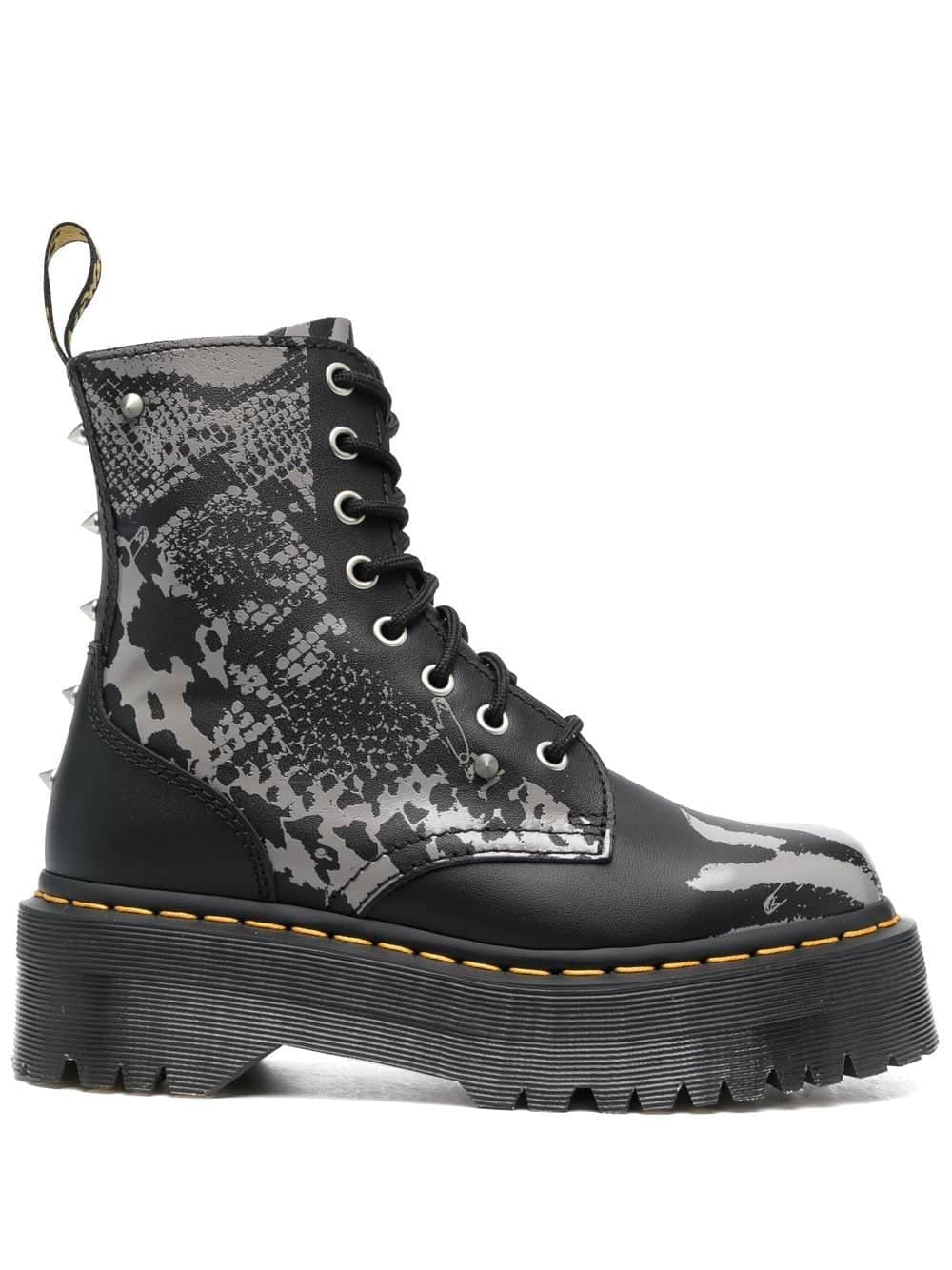 Dr. Martens Jadon laarzen met plateauzool - Zwart