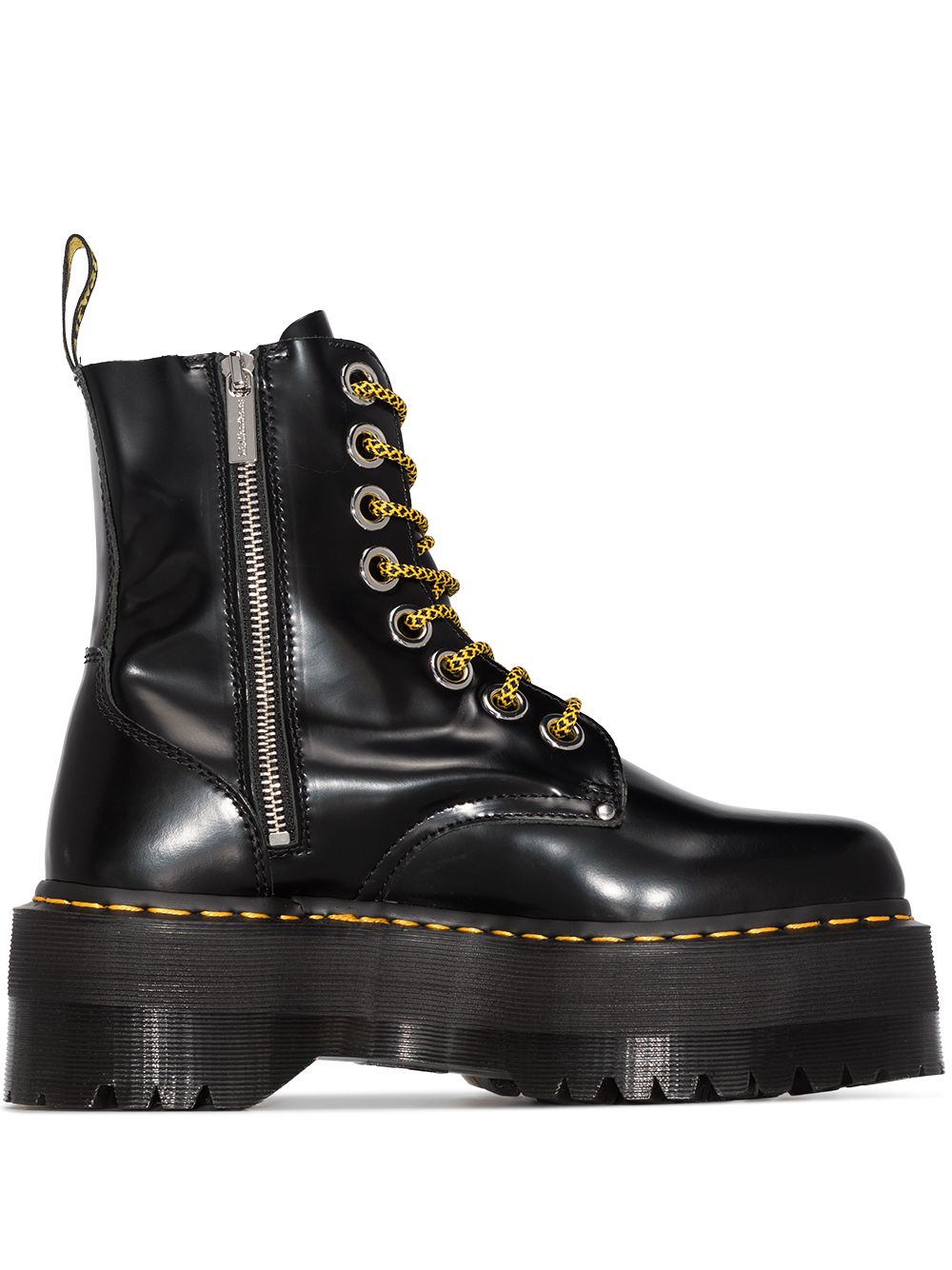 Dr. Martens Jadon laarzen met plateauzool - Zwart