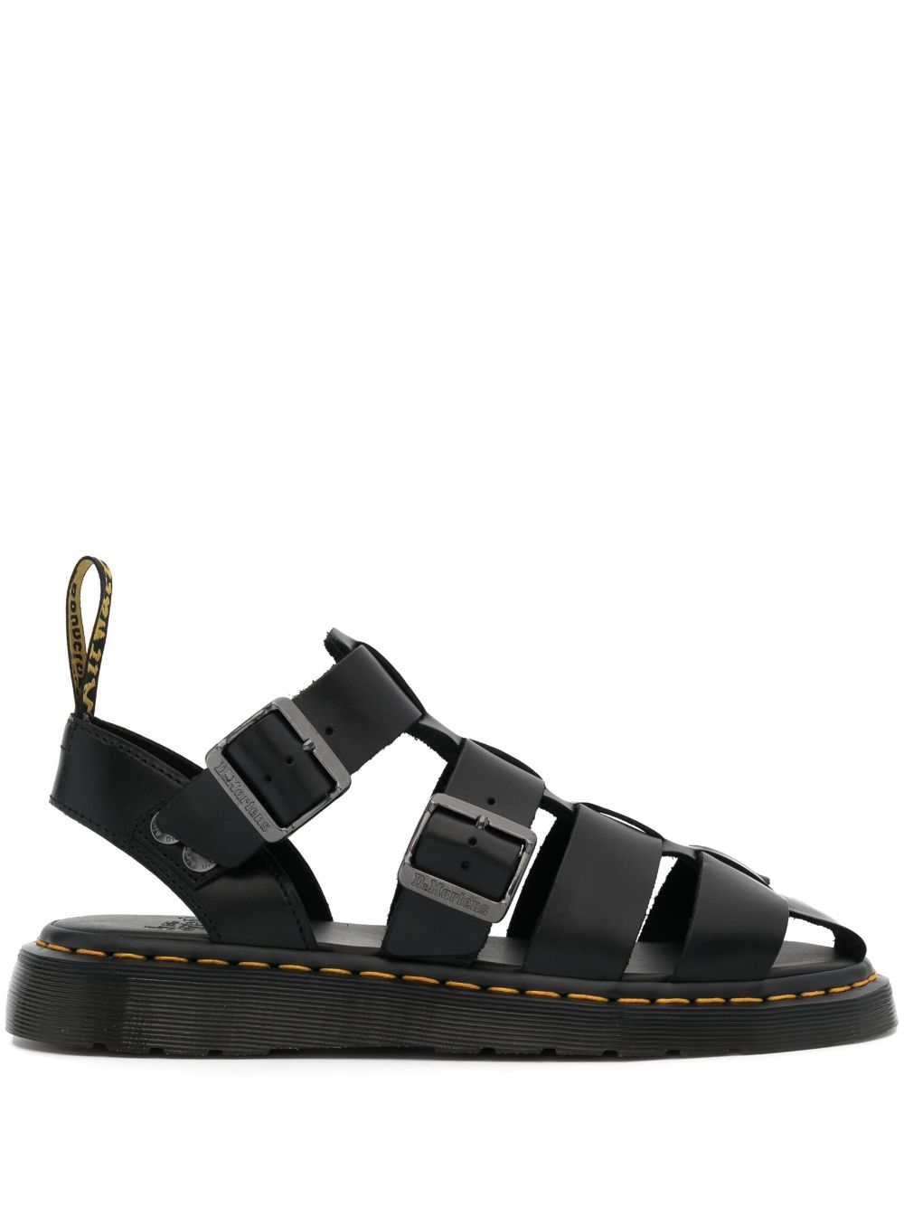 Dr. Martens Sandalen van kalfsleer - Zwart