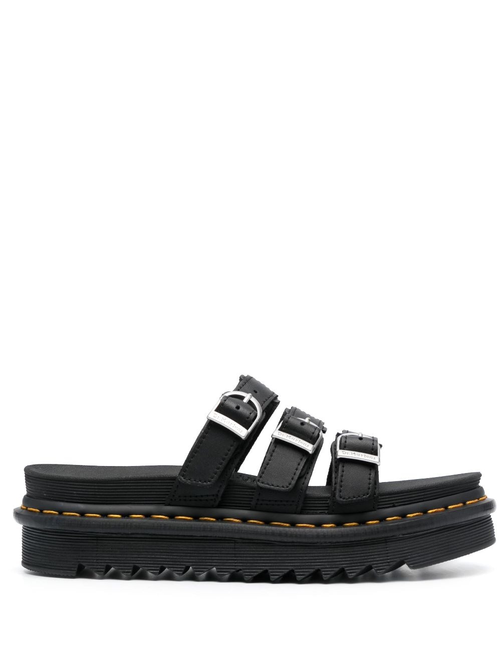 Dr. Martens Sandalen verfraaid met gesp - Zwart