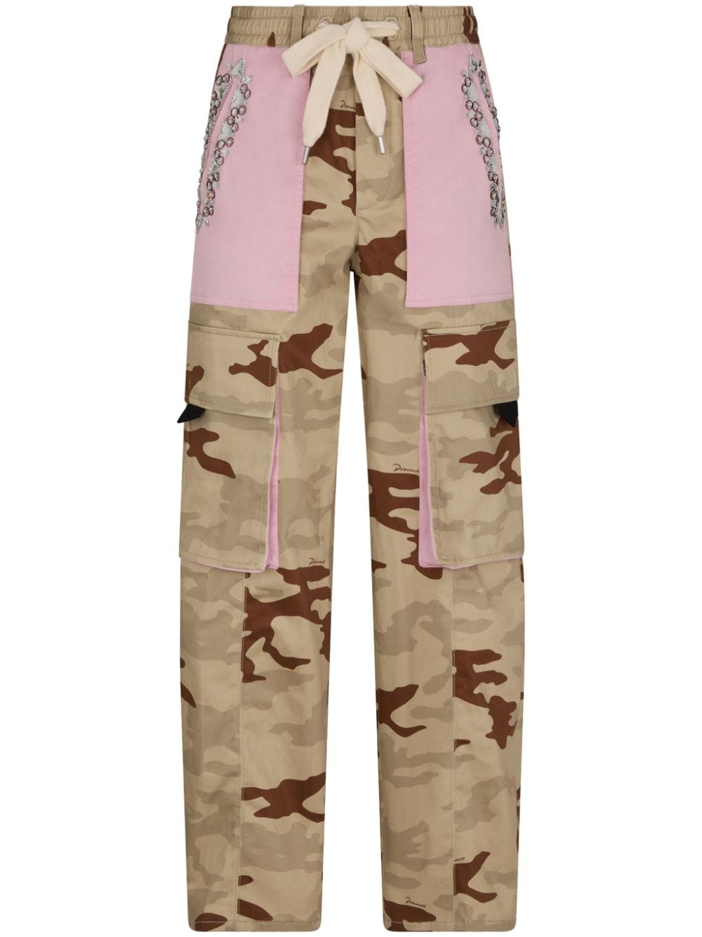 Dsquared2 Broek met camouflageprint - Beige