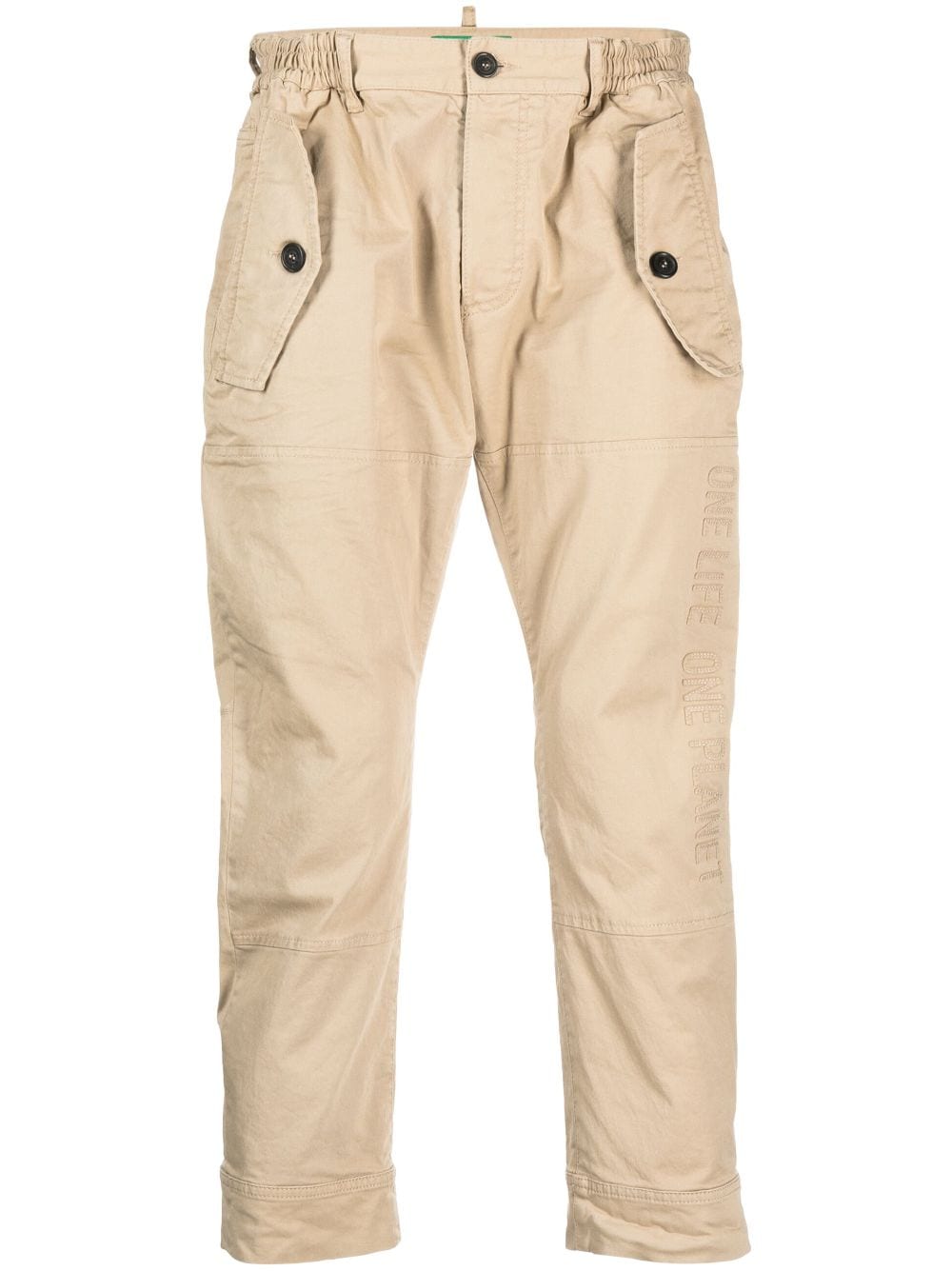 Dsquared2 Broek met geborduurd logo - Beige