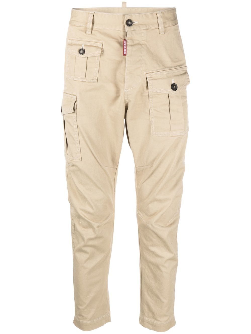 Dsquared2 Broek met logopatch - Beige