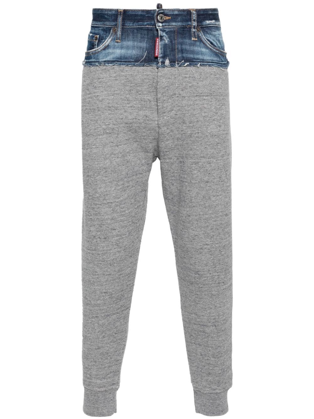 Dsquared2 Broek met patchwork en toelopende pijpen - Grijs