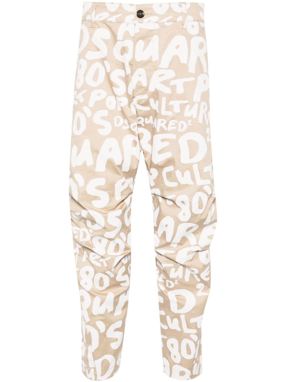 Dsquared2 Broek met toelopende pijpen - Beige