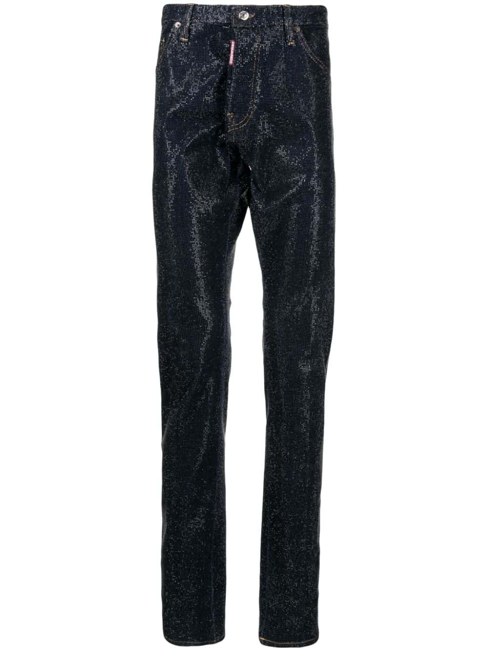 Dsquared2 Jeans verfraaid met kristallen - Blauw