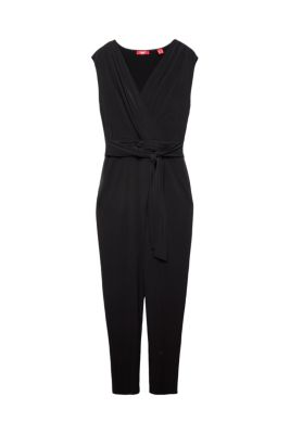 ESPRIT Jumpsuit met cross-over V-hals