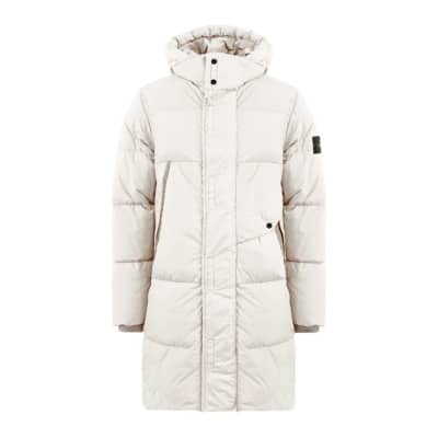 Echte Dons Blouson Puffer Jas Stone Island , White , Heren