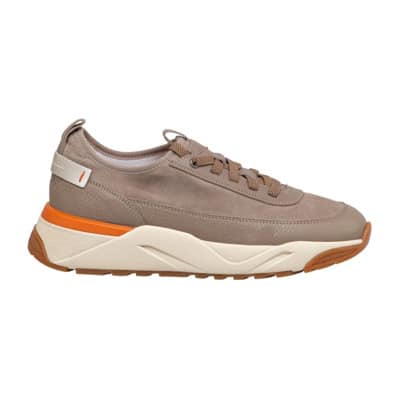 Elastische Suède Sneakers Santoni , Beige , Dames