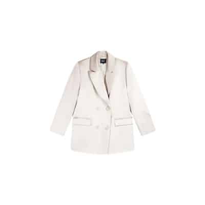 Elegant Glanzende Jas Alix The Label , Beige , Dames