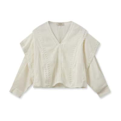 Elegant Kant Blouse MOS Mosh , Beige , Dames