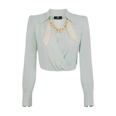 Elegante Blouse - Damesmode Elisabetta Franchi , Blue , Dames