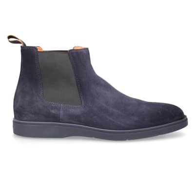 Elegante Budapest-geïnspireerde Chelsea Boots Santoni , Blue , Heren