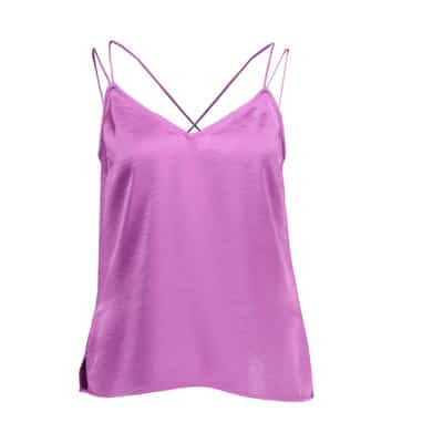 Elegante Paarse Satijnen Singlet Top Dante 6 , Purple , Dames