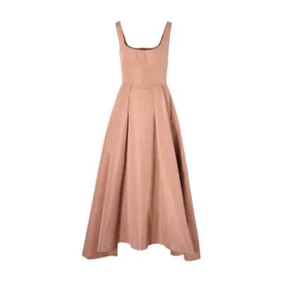 Elegante Taffeta Jurk in Champagne Kleur Pinko , Brown , Dames