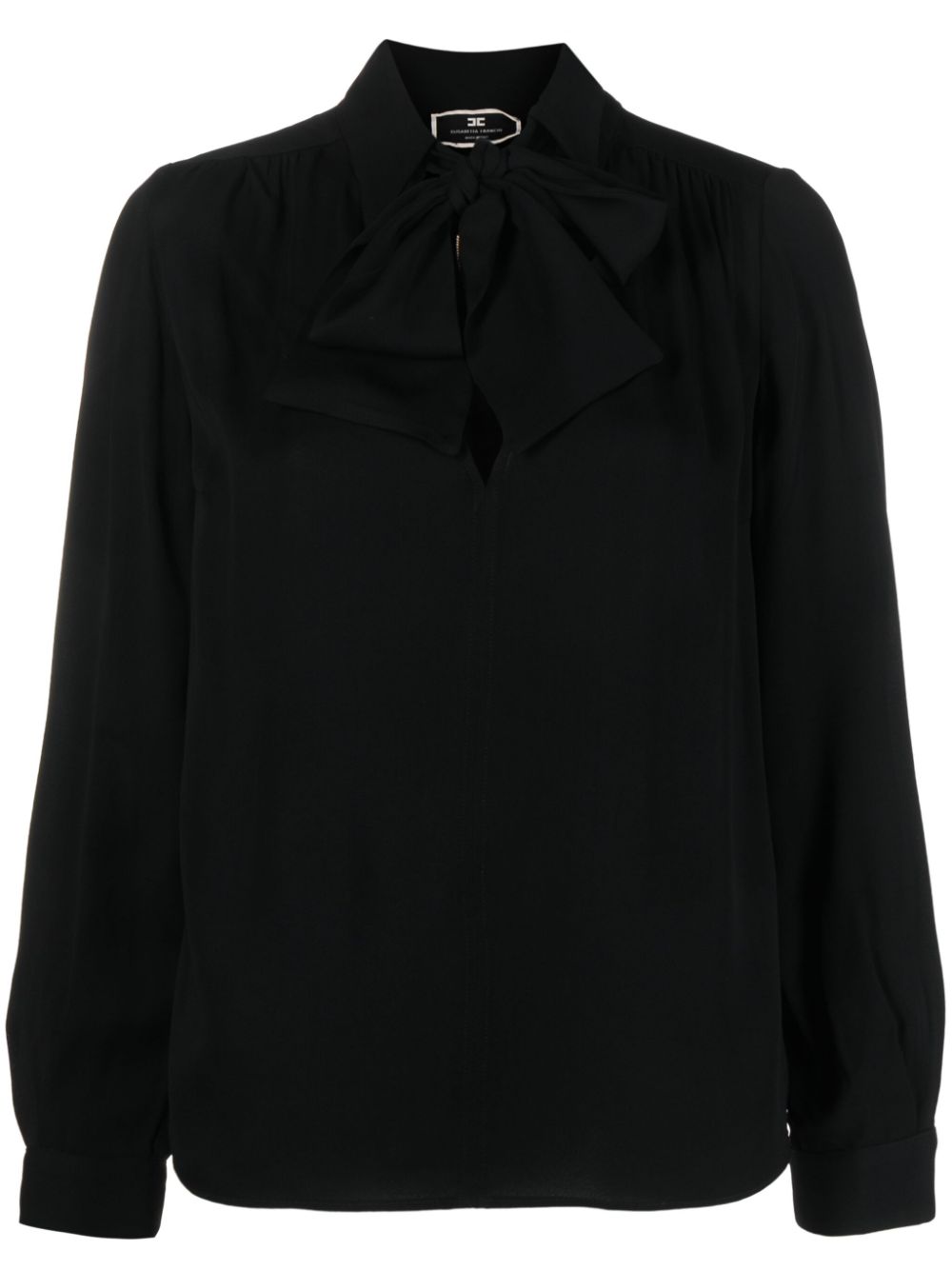 Elisabetta Franchi Blouse met geborduurd logo - Zwart