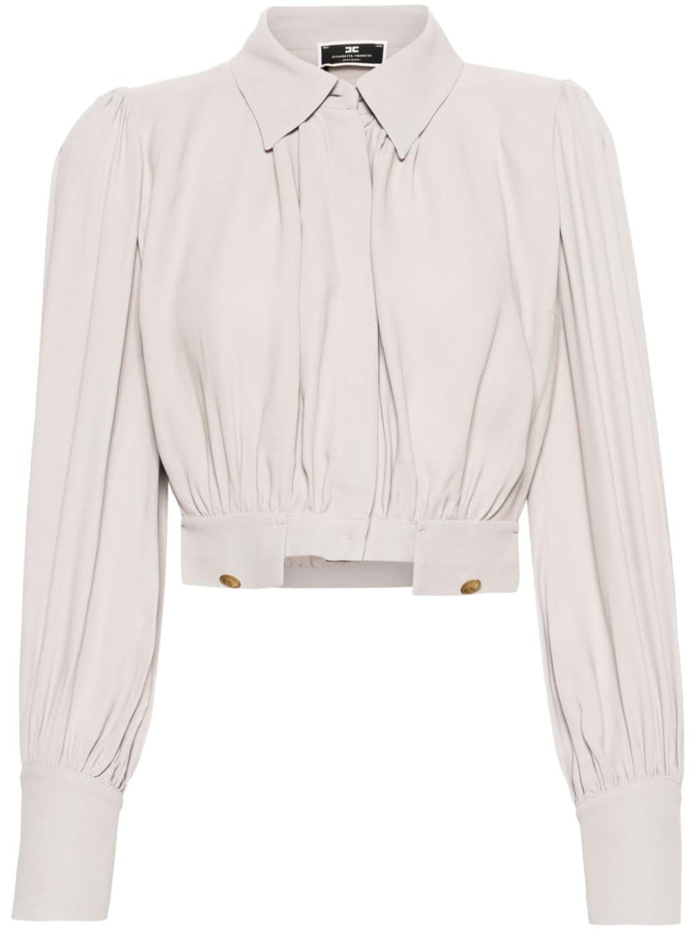 Elisabetta Franchi Blouse met gespreide kraag - Grijs