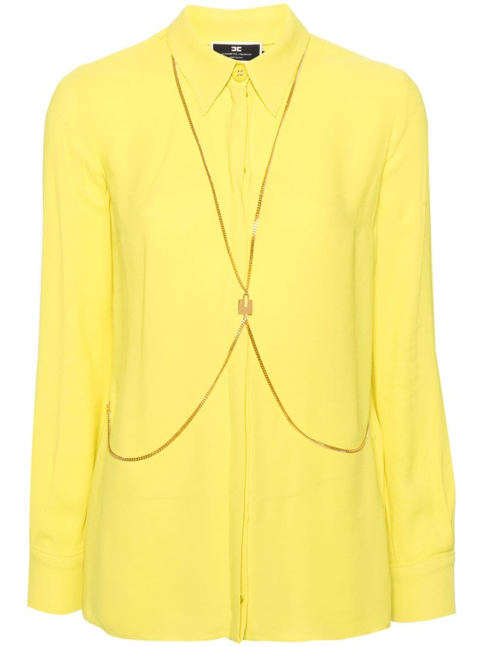 Elisabetta Franchi Blouse met schakelketting - Groen