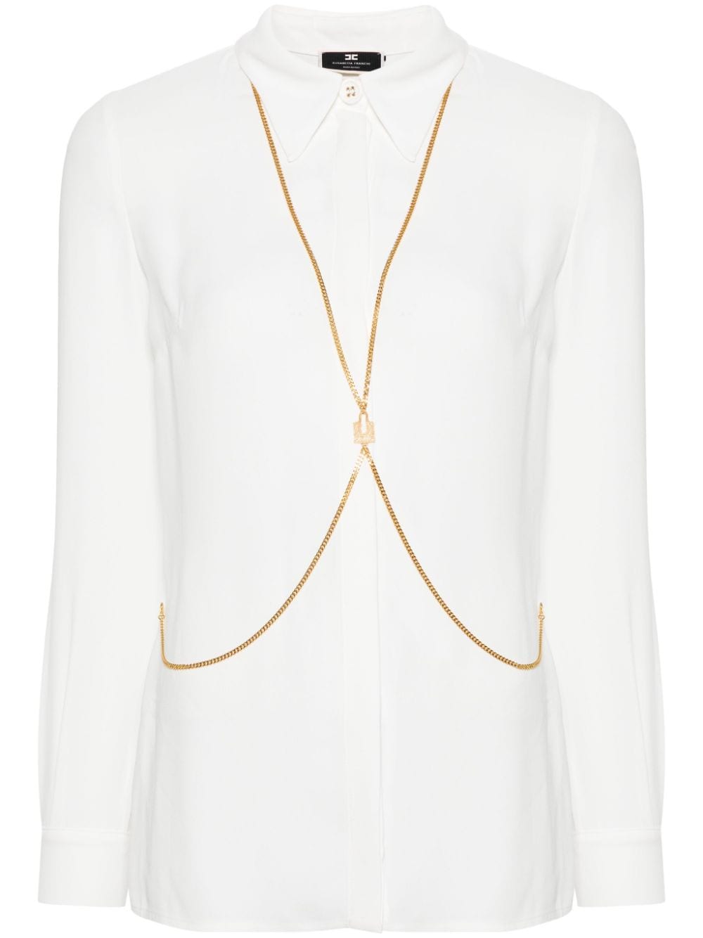 Elisabetta Franchi Blouse met strikdetail - Wit