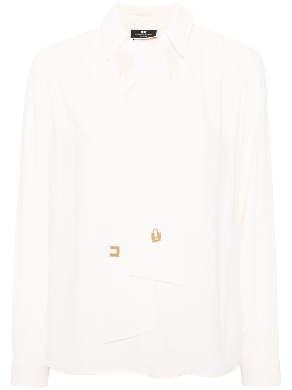 Elisabetta Franchi Blouse van crêpe - Beige