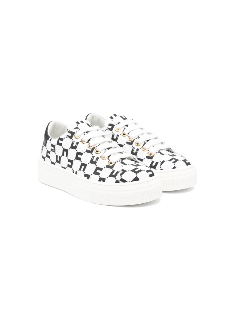 Elisabetta Franchi La Mia Bambina Sneakers met logoprint - Zwart