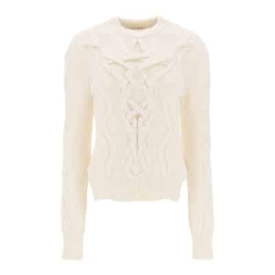 Elvy Kabel Gebreide Trui Isabel Marant , White , Dames