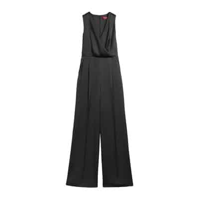 Envers Alamaro Satin Jumpsuit Max Mara Studio , Black , Dames